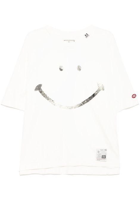smily face printed tee man white MAISON MIHARA YASUHIRO | J14TS782WHITE